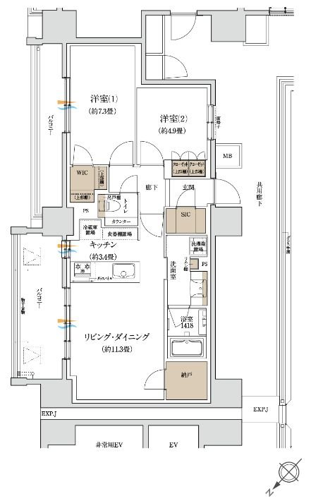 ザ・ミッドシティ盛岡駅西通 間取り I type