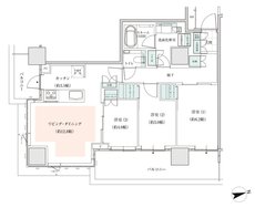 アトラスタワー小平小川 間取り F1タイプ