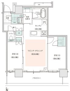 アトラスタワー小平小川 間取り E2タイプ