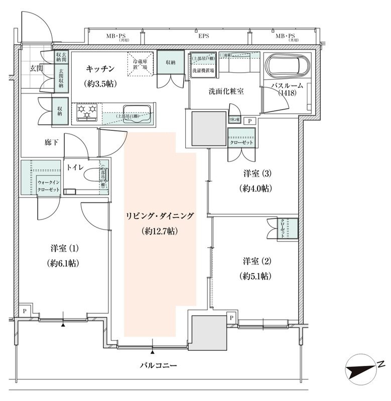 アトラスタワー小平小川 間取り G2タイプ
