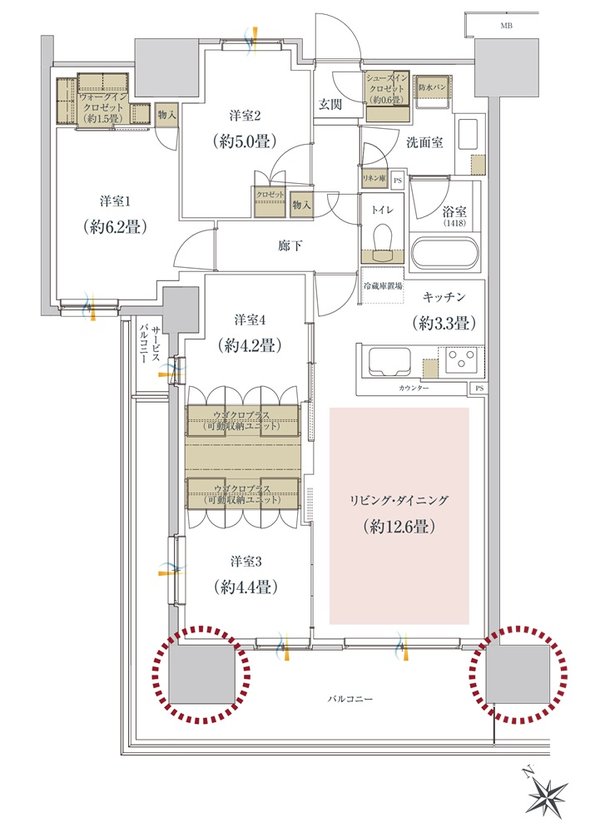 ルネ柏ディアパーク 間取り B1 type