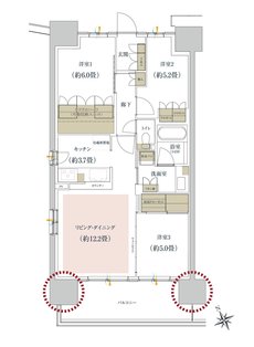 ルネ柏ディアパーク 間取り C1 type