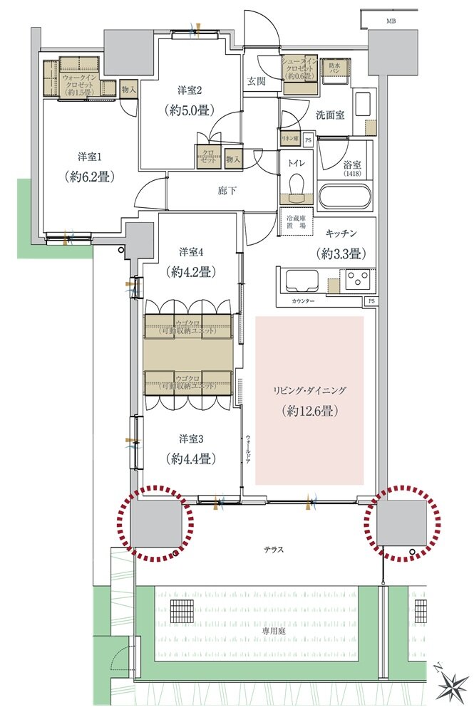 ルネ柏ディアパーク 間取り B1g type
