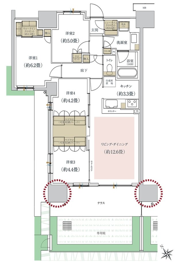 ルネ柏ディアパーク 間取り B1g type