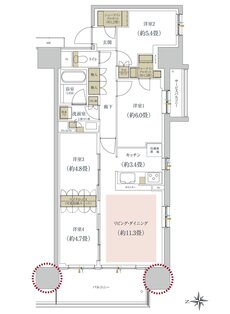 ルネ柏ディアパーク 間取り E6 type