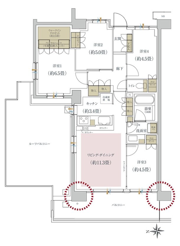 ルネ柏ディアパーク 間取り A4r type