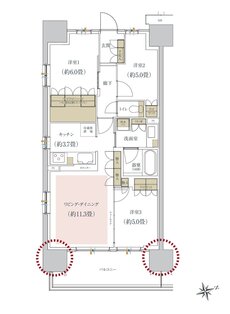 ルネ柏ディアパーク 間取り E1 type