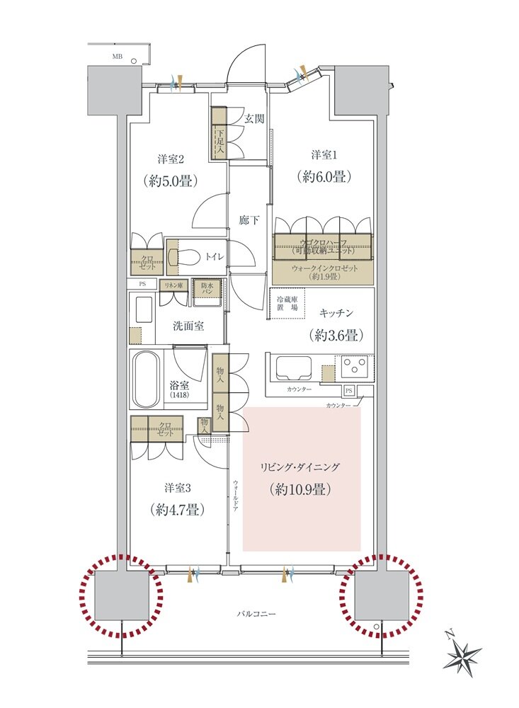 ルネ柏ディアパーク 間取り C2 type