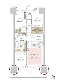 ルネ柏ディアパーク 間取り C2 type