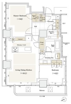 パークコート青山高樹町　ザ　タワー 間取り 80Aタイプ MENU PLAN1
