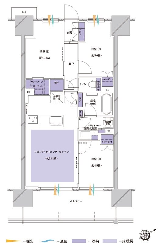 プレシス蓮田ステーションフロント 間取り B2タイプ