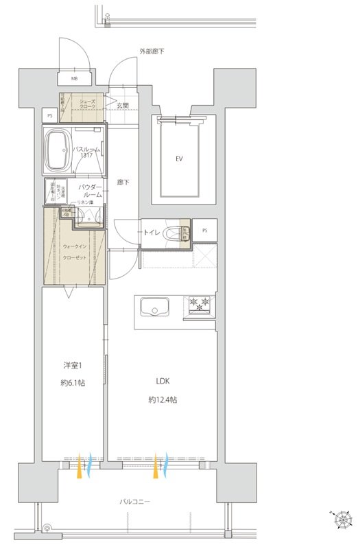 グランフォーレ天文館プライム 間取り Dタイプ MENU1