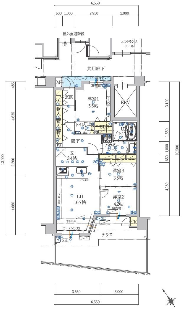 モントーレ室見パークレジデンス 間取り D1 TYPE