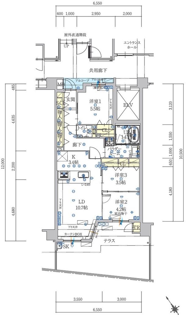 モントーレ室見パークレジデンス 間取り D1 TYPE