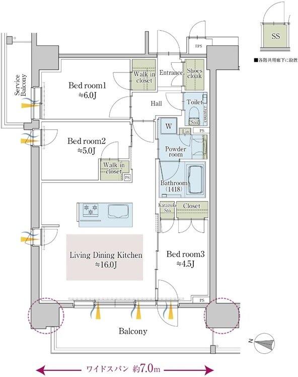 クリオ札幌苗穂ステーションフロント 間取り Cタイプ【第2期2次予告】