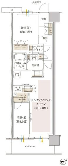 グランドパレス船橋ミッドガーデン 間取り C TYPE
