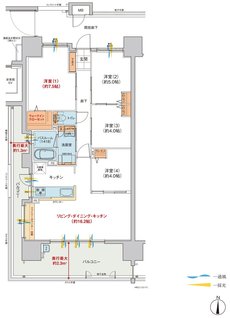 ヴェルディ・ザ・タワー野田 間取り A  type menu1（2～13階）