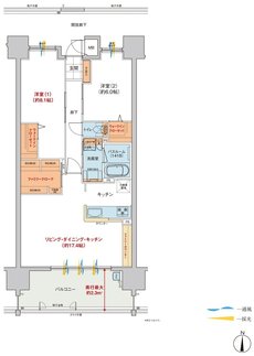 ヴェルディ・ザ・タワー野田 間取り D type menu4（2～18階）