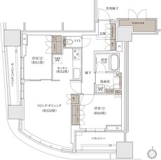 ブランズタワー大阪梅田 間取り A TYPE