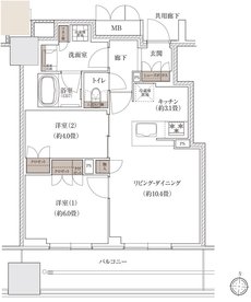ブランズタワー大阪梅田 間取り J TYPE