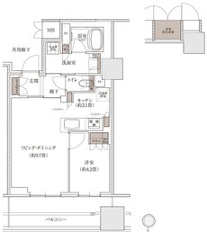 ブランズタワー大阪梅田 間取り E TYPE