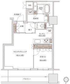 ブランズタワー大阪梅田 間取り R TYPE