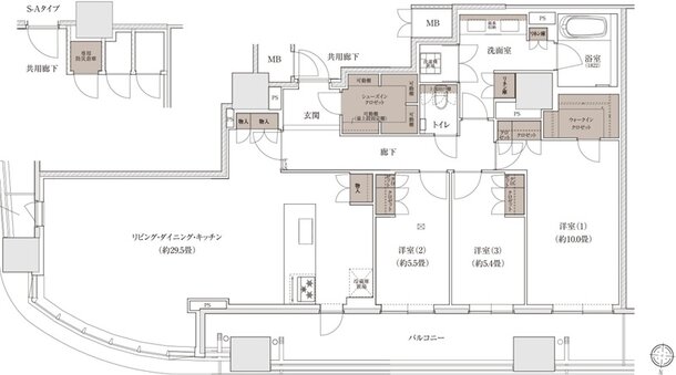 ブランズタワー大阪梅田 間取り S-D TYPE