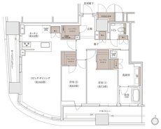 ブランズタワー大阪梅田 間取り P-A TYPE
