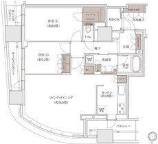 ブランズタワー大阪梅田 間取り Q TYPE