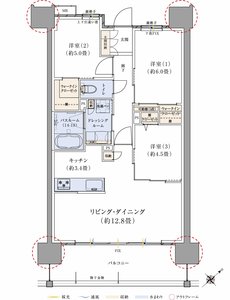 サーパス富山桜橋 間取り Cタイプ