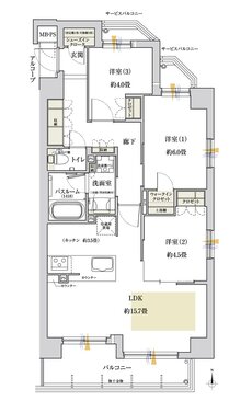 ワコーレ池田満寿美町グレイスガーデン 間取り D2 type［基本プラン］