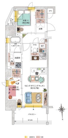 ソルティア府中宮町 間取り Dタイプ