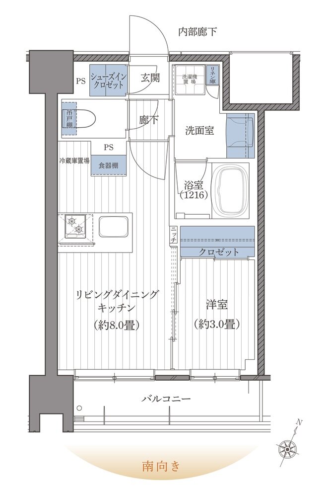 デュオヒルズ仙台一番町一丁目 間取り Cタイプ（先着順）