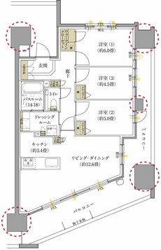 サーパス庚午中ザ・レジデンス 間取り C2タイプ
