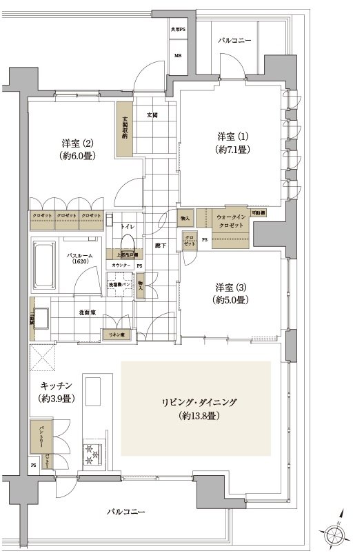 ザ・ライオンズ世田谷八幡山 間取り L2 TYPE