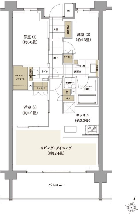 ザ・ライオンズ世田谷八幡山 間取り G2 TYPE