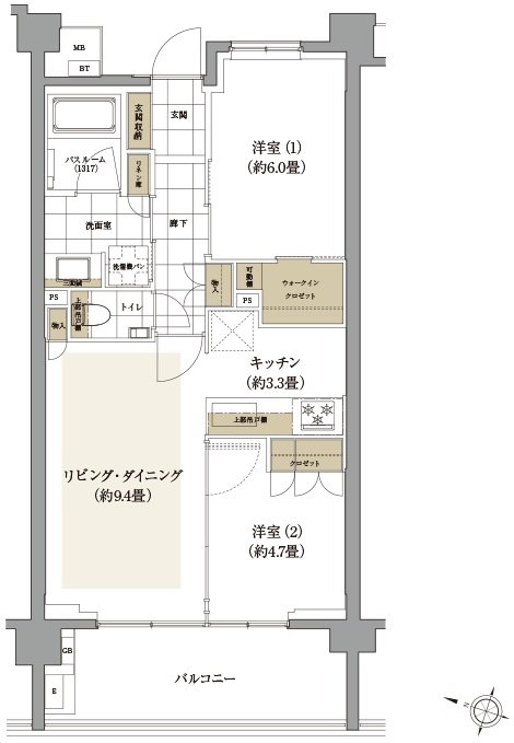 ザ・ライオンズ世田谷八幡山 間取り B2 TYPE