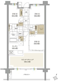 ザ・ライオンズ世田谷八幡山 間取り H2 TYPE
