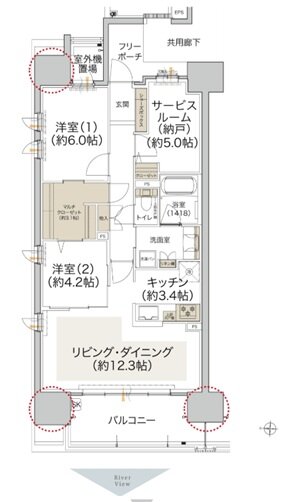 プレディア広島大手町 間取り A type