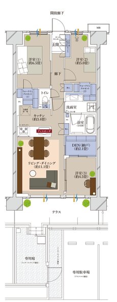 ツクミラ 間取り Eg TYPE