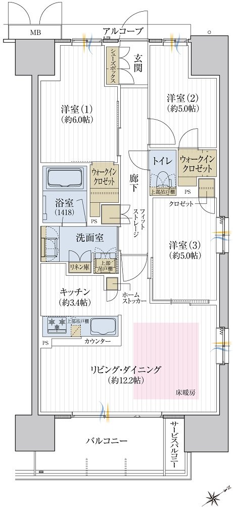 メイツ熊取駅前 間取り G type