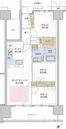 メイツ熊取駅前 間取り B1 type