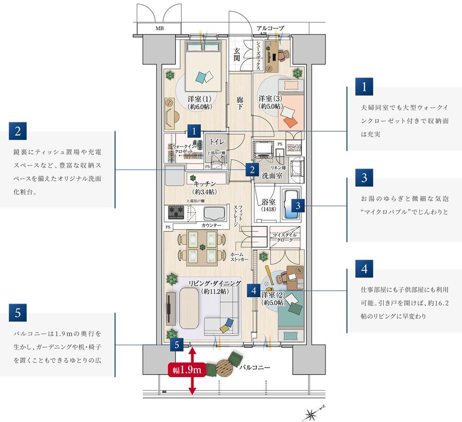 メイツ熊取駅前 間取り E type［MENU4］
