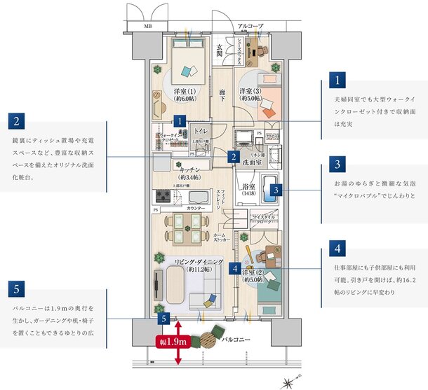 メイツ熊取駅前 間取り E type［MENU4］