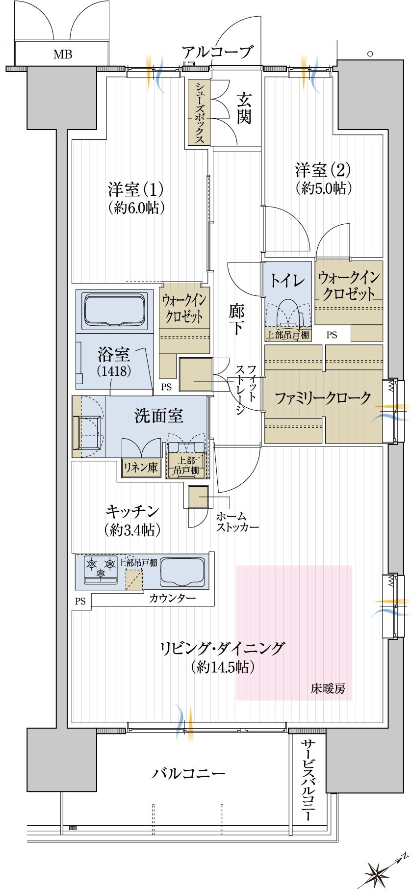 メイツ熊取駅前 間取り G type［MENU2］