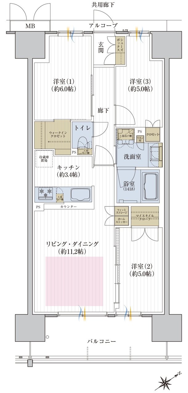メイツ熊取駅前 間取り C type［MENU4］