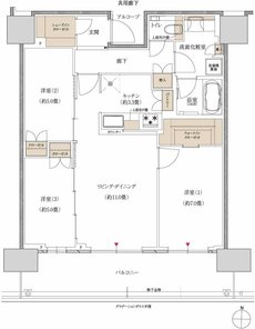 プラウドタワー神戸垂水 間取り 75SJ type