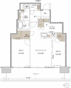 プラウドタワー神戸垂水 間取り 62WD type