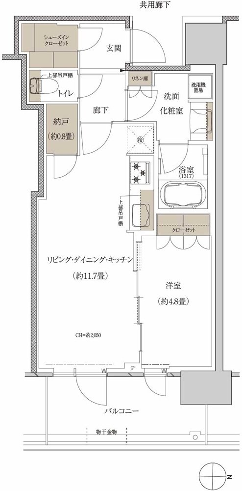 プラウドタワー神戸垂水 間取り 44EG type