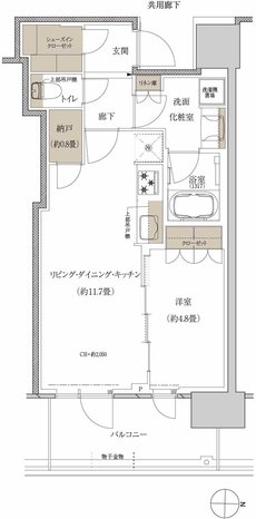 プラウドタワー神戸垂水 間取り 44EG type